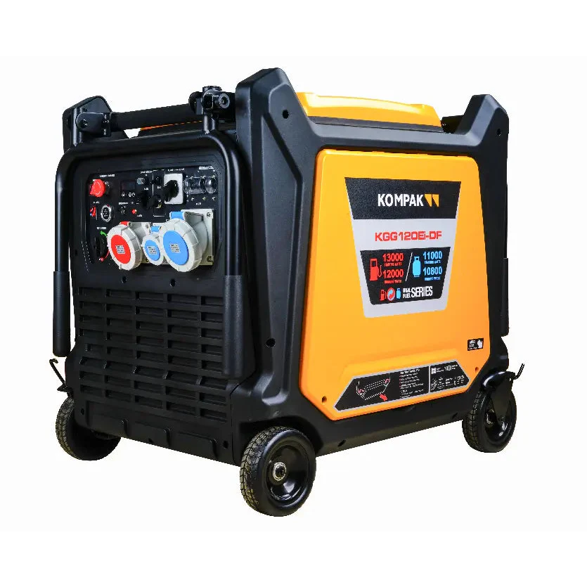 16 kVA 400 V Gas & Benzin KGG120Ei-DF Inverter Stromaggregat Kompak - Image 4
