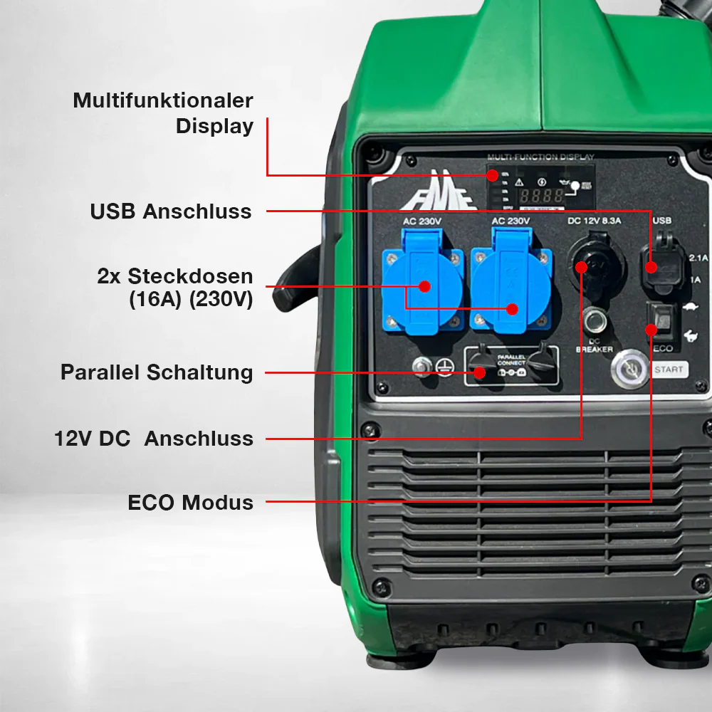 3300W Benzin Inverter Stromaggregat mit E-Start nur 21,4 kg FME XG-SF 3300E - Image 4