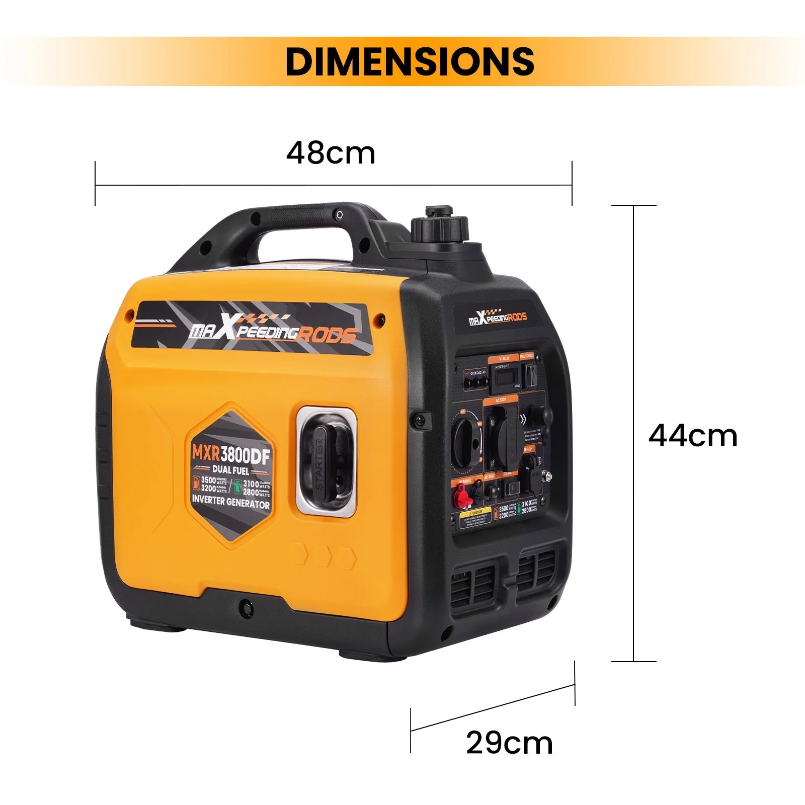 3500W DualFuel Inverter Stromerzeuger maXpeedingrods MXR 3800DF - Image 3