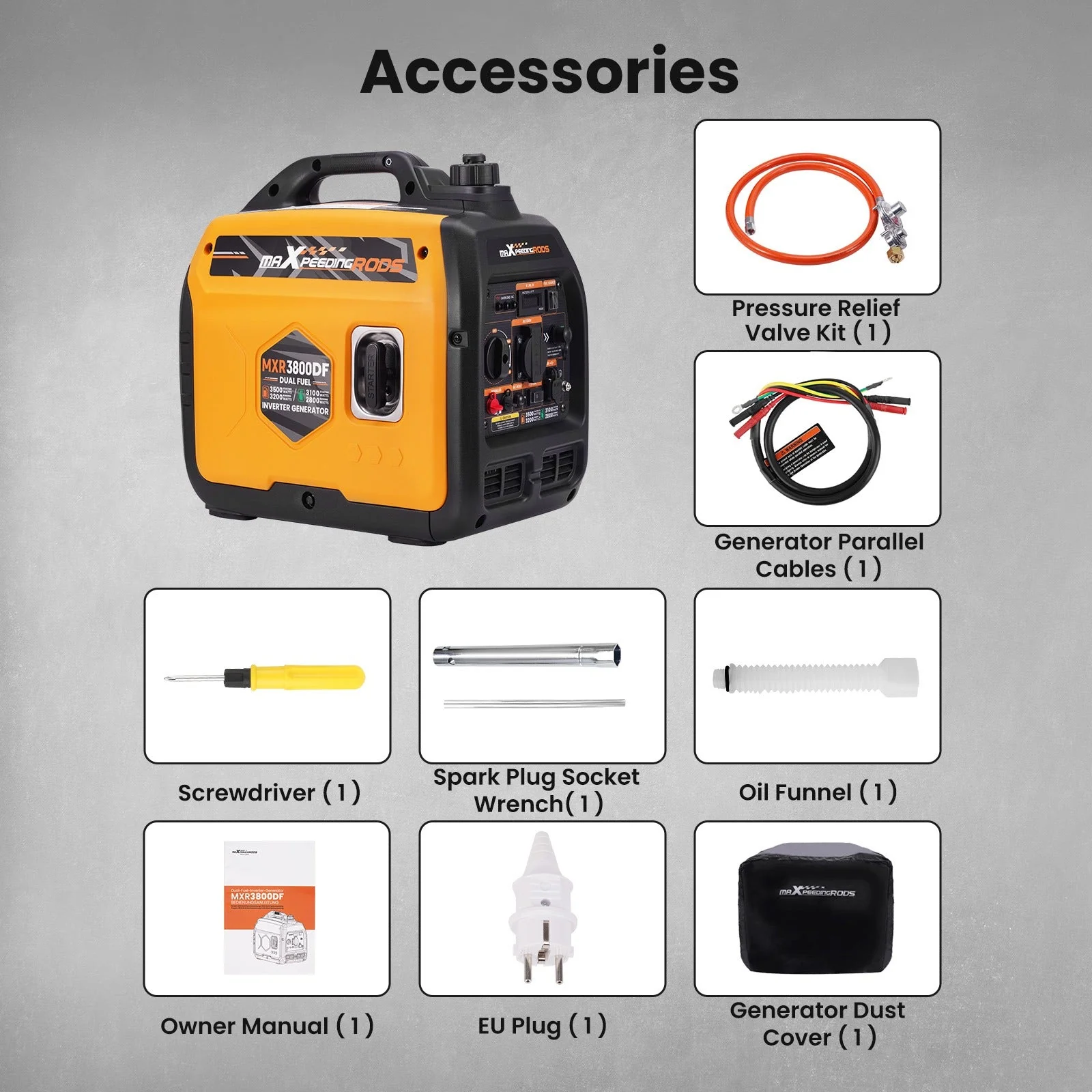 3500W DualFuel Inverter Stromerzeuger maXpeedingrods MXR 3800DF - Image 6
