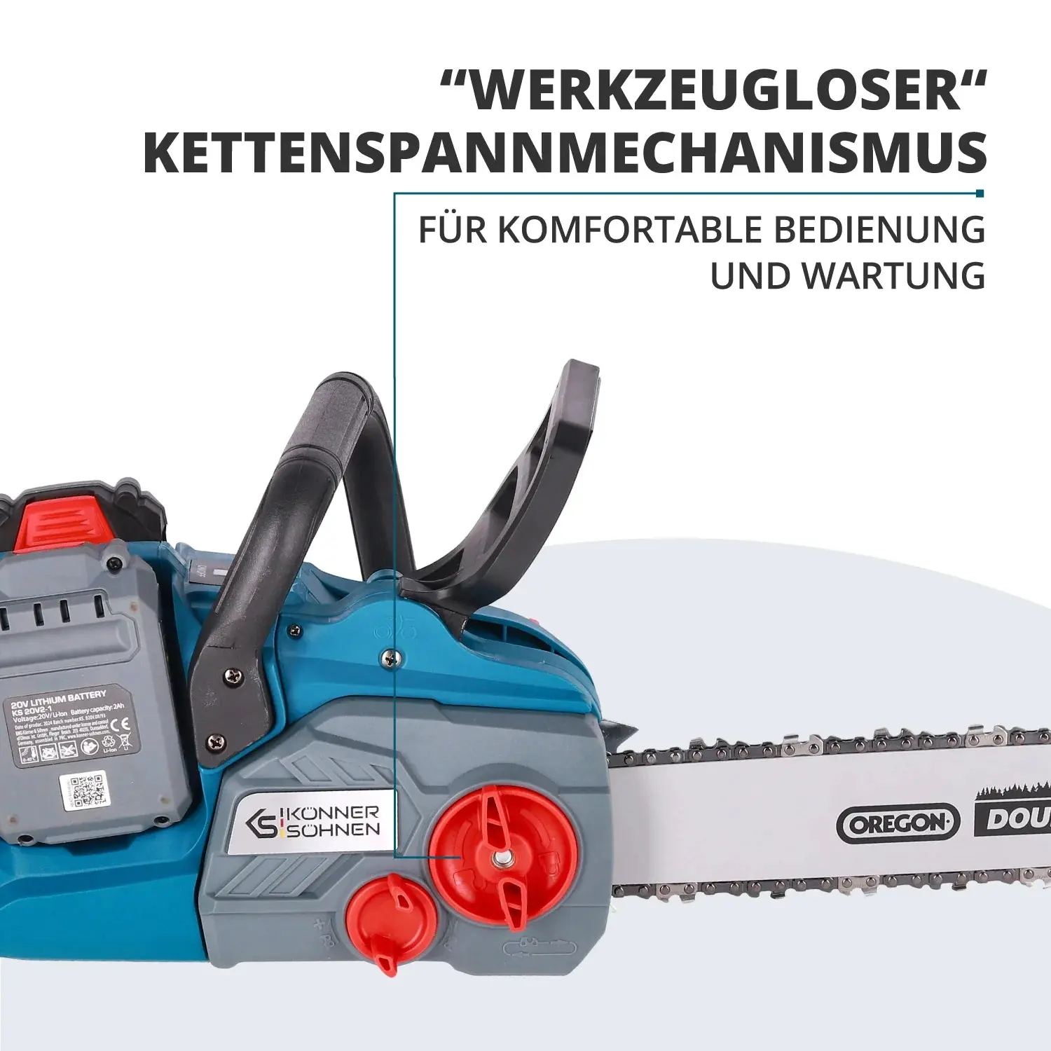 Akku Kettensäge 40cm Schwertlänge KS CS40V-16 - Image 5