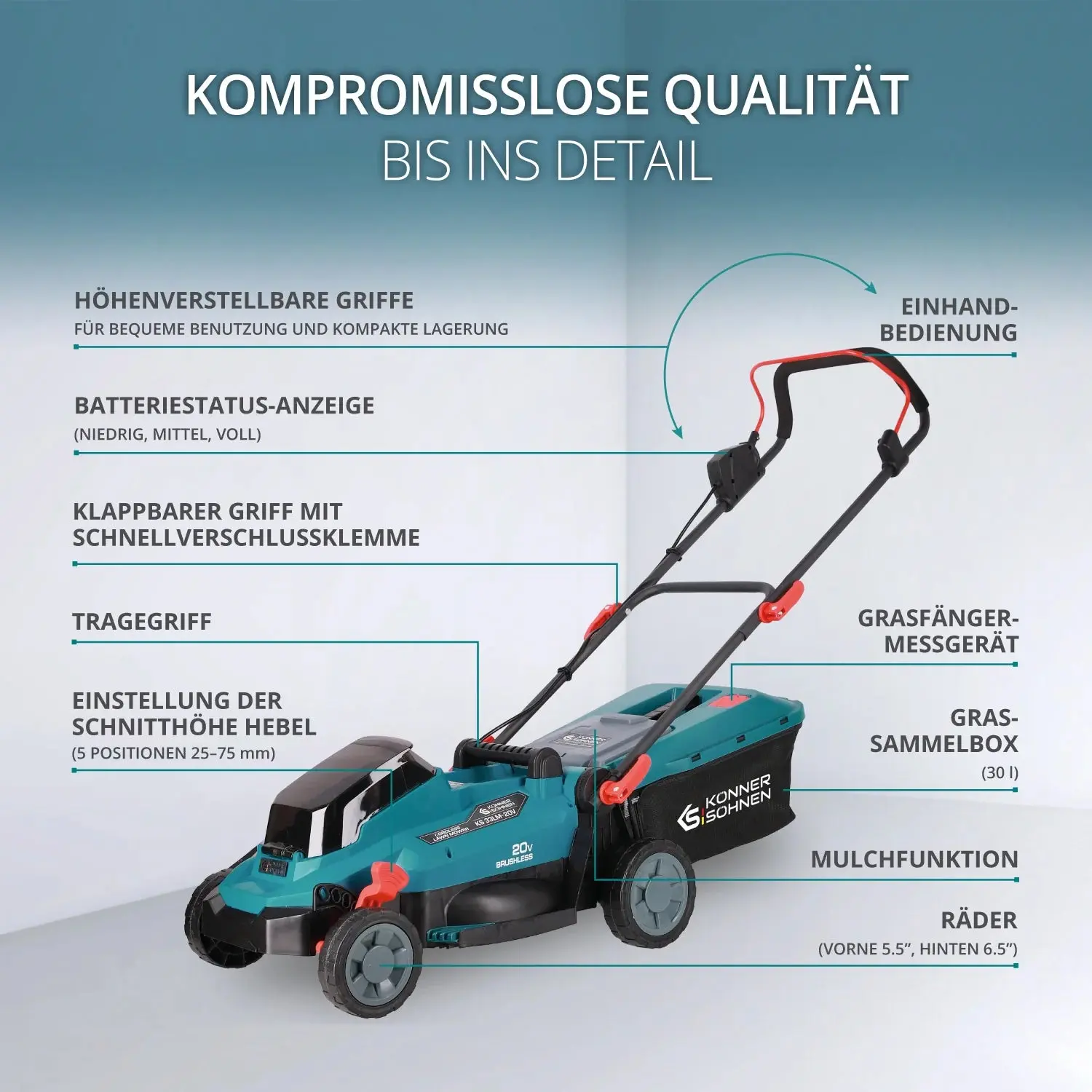 Akku-Rasenmäher KS 33LM-20V Könner & Söhnen - Image 3
