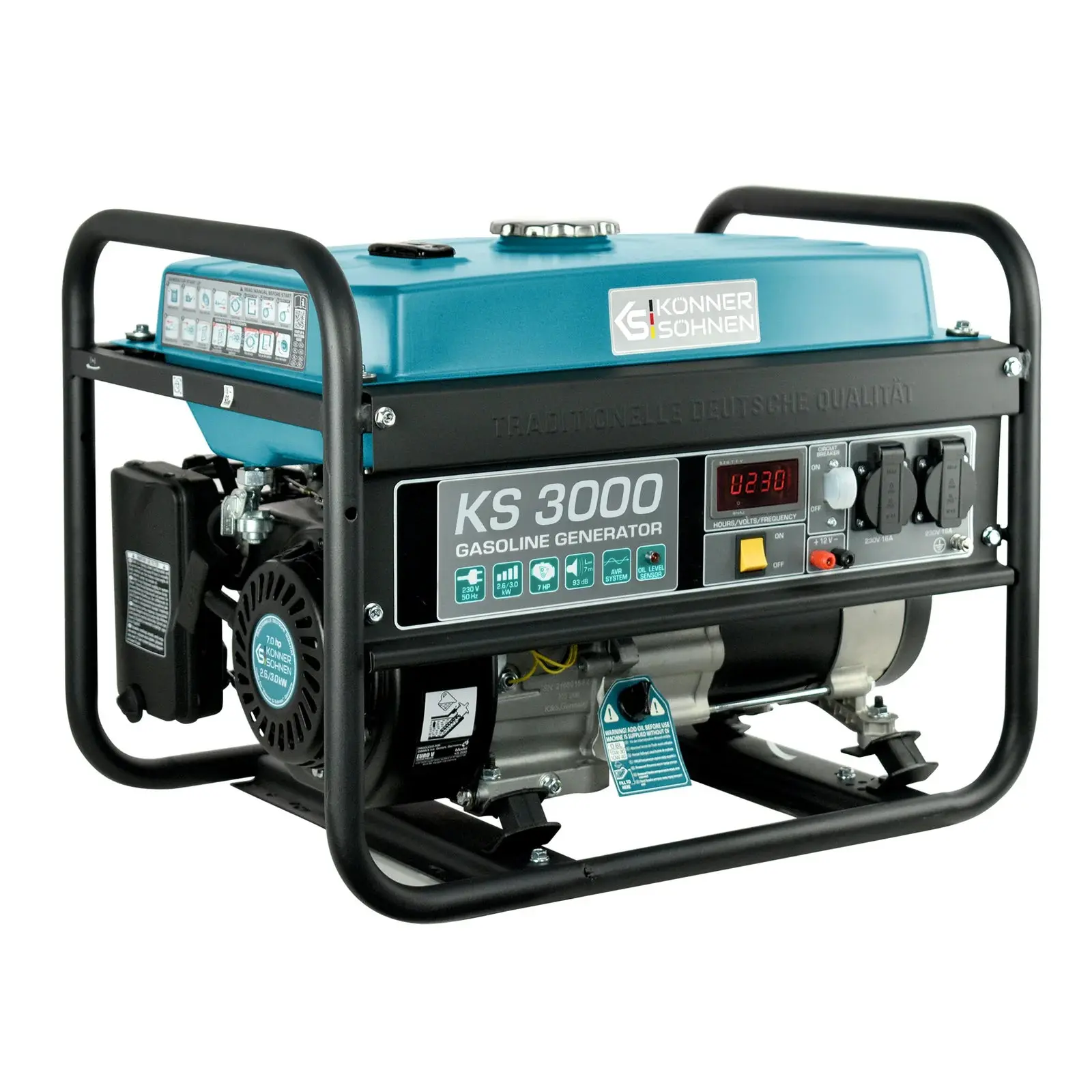 Benzin AVR Stromerzeuger 3000 Watt Könner & Söhnen KS 3000 - Image 5