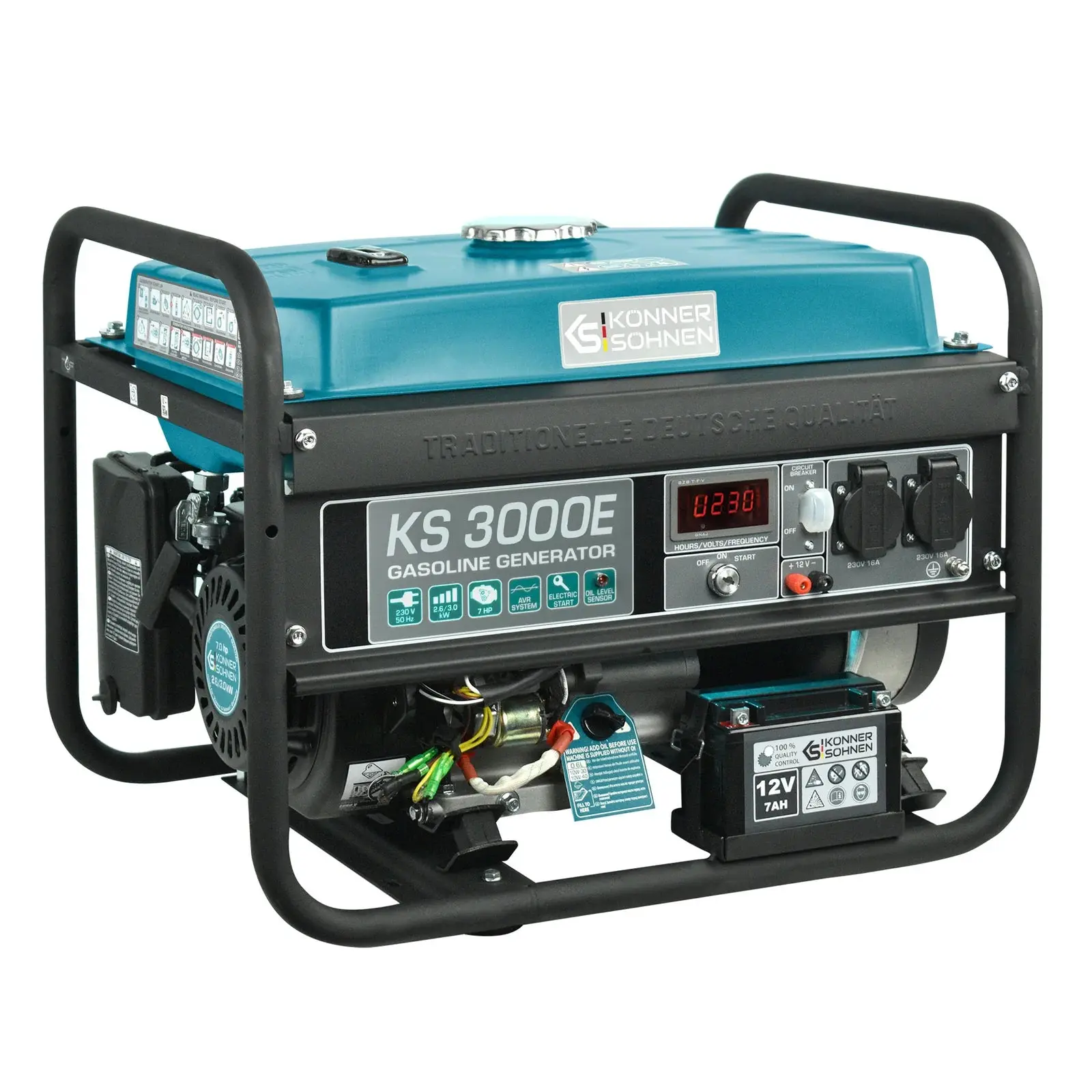 Benzin AVR Stromerzeuger 3000 Watt Könner & Söhnen KS 3000E mit E-Start - Image 2