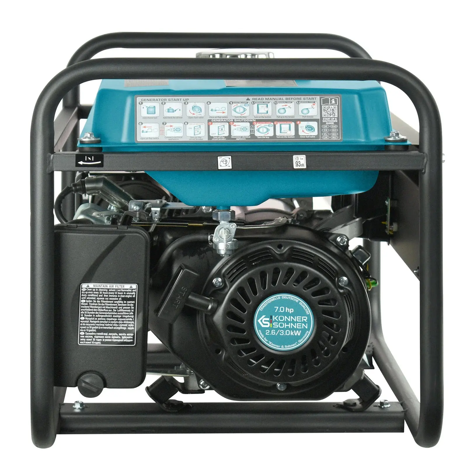 Benzin AVR Stromerzeuger 3000 Watt Könner & Söhnen KS 3000E mit E-Start - Image 5