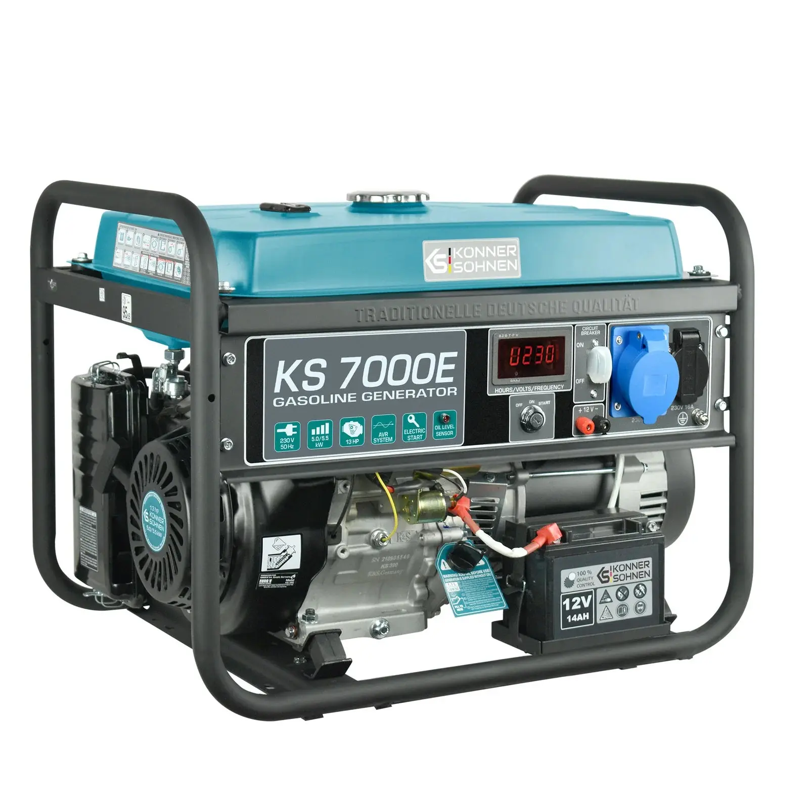 Benzin AVR Stromerzeuger 5500 Watt Könner & Söhnen KS 7000E mit E-Start - Image 2