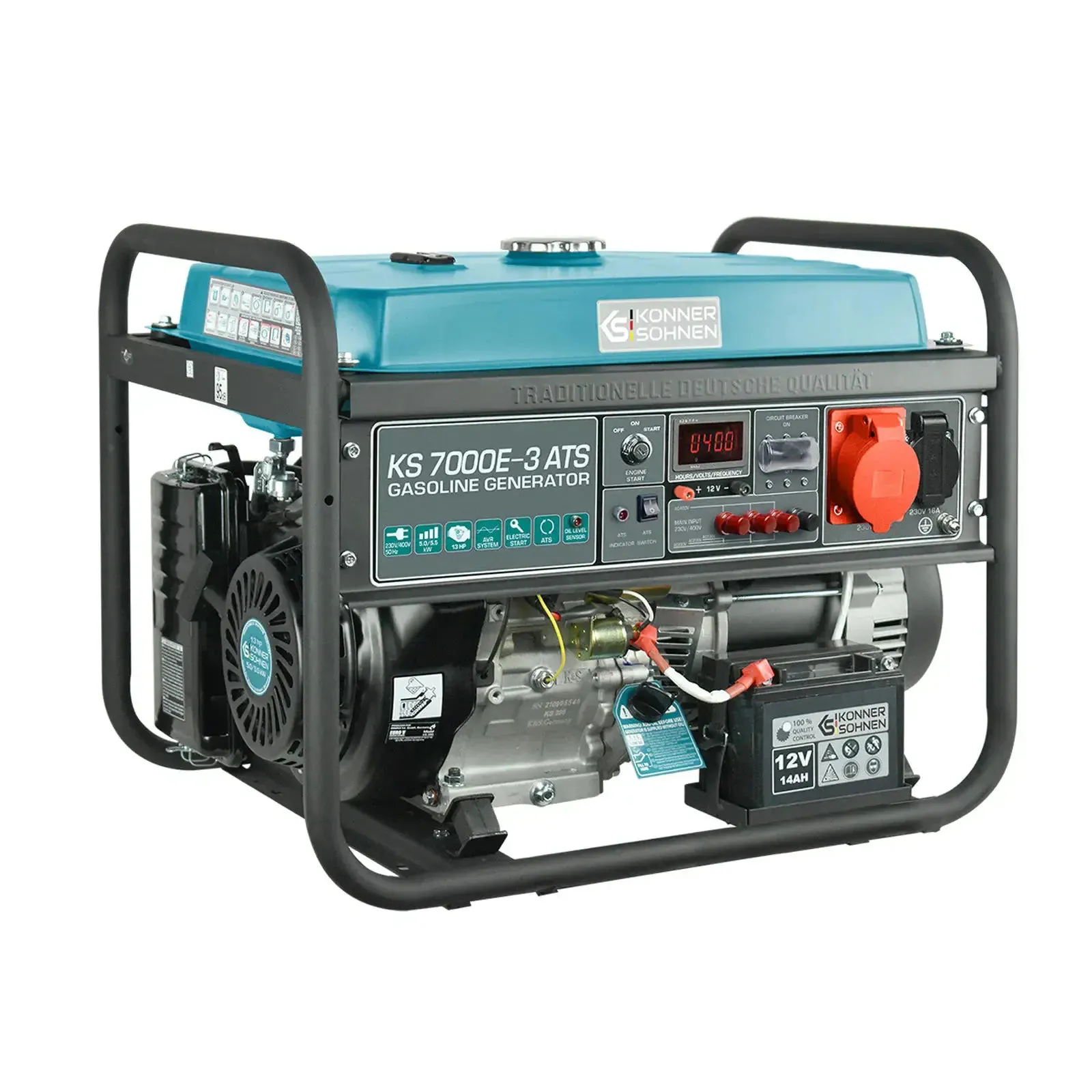 Benzin AVR Stromerzeuger 5500 Watt Könner & Söhnen KS 7000E-3-ATS - 400V mit ATS Einheit - Image 5