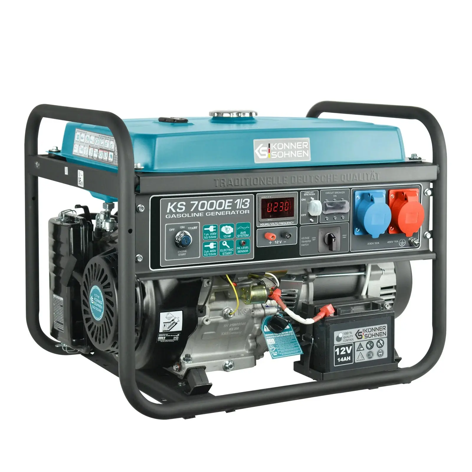 Benzin AVR Stromerzeuger 5500 Watt Könner & Söhnen KS 7000E-1/3 mit E-Start 230/400V - SamePower - Image 2