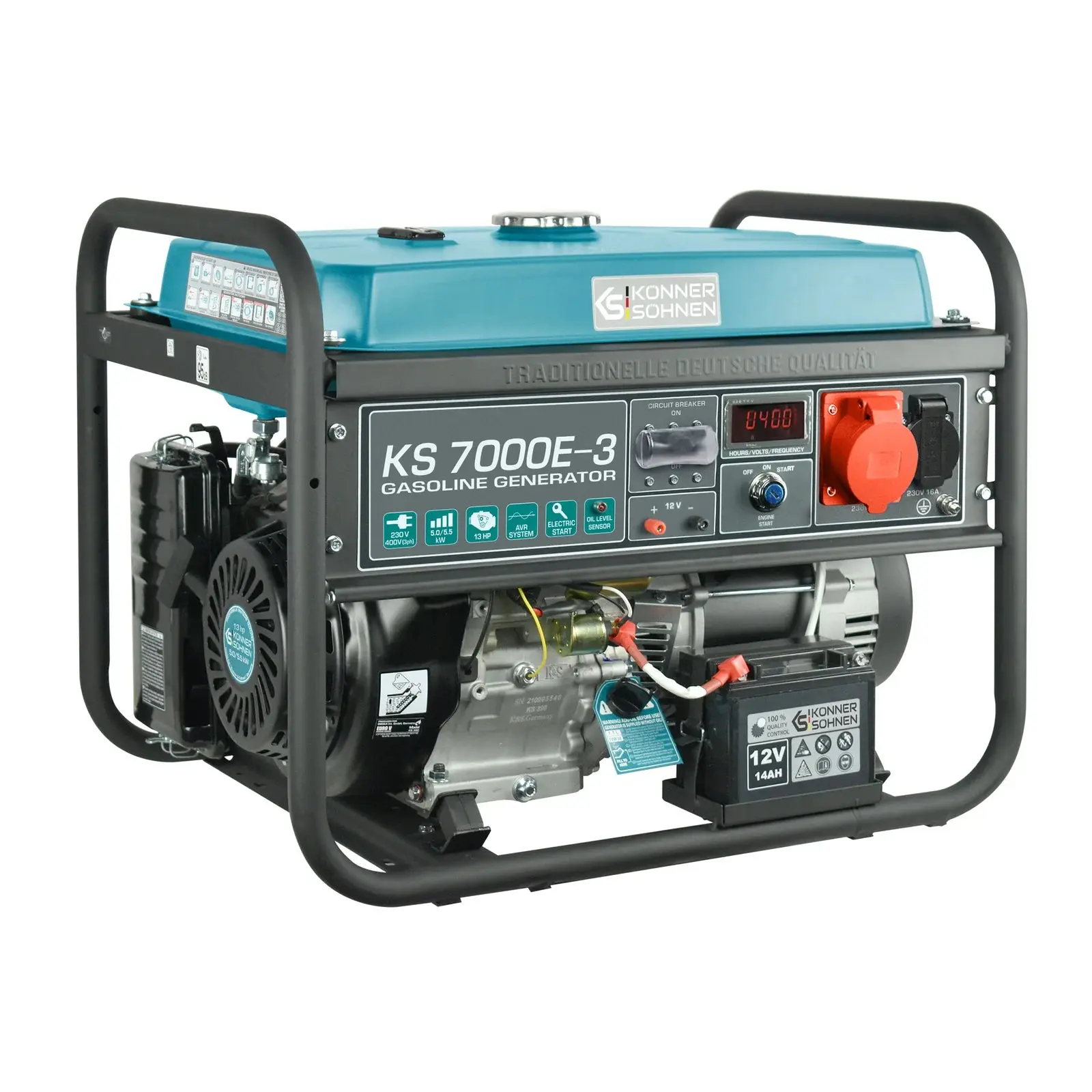 Benzin AVR Stromerzeuger 5500 Watt Könner & Söhnen KS 7000E-3 mit E-Start 400V - Image 2