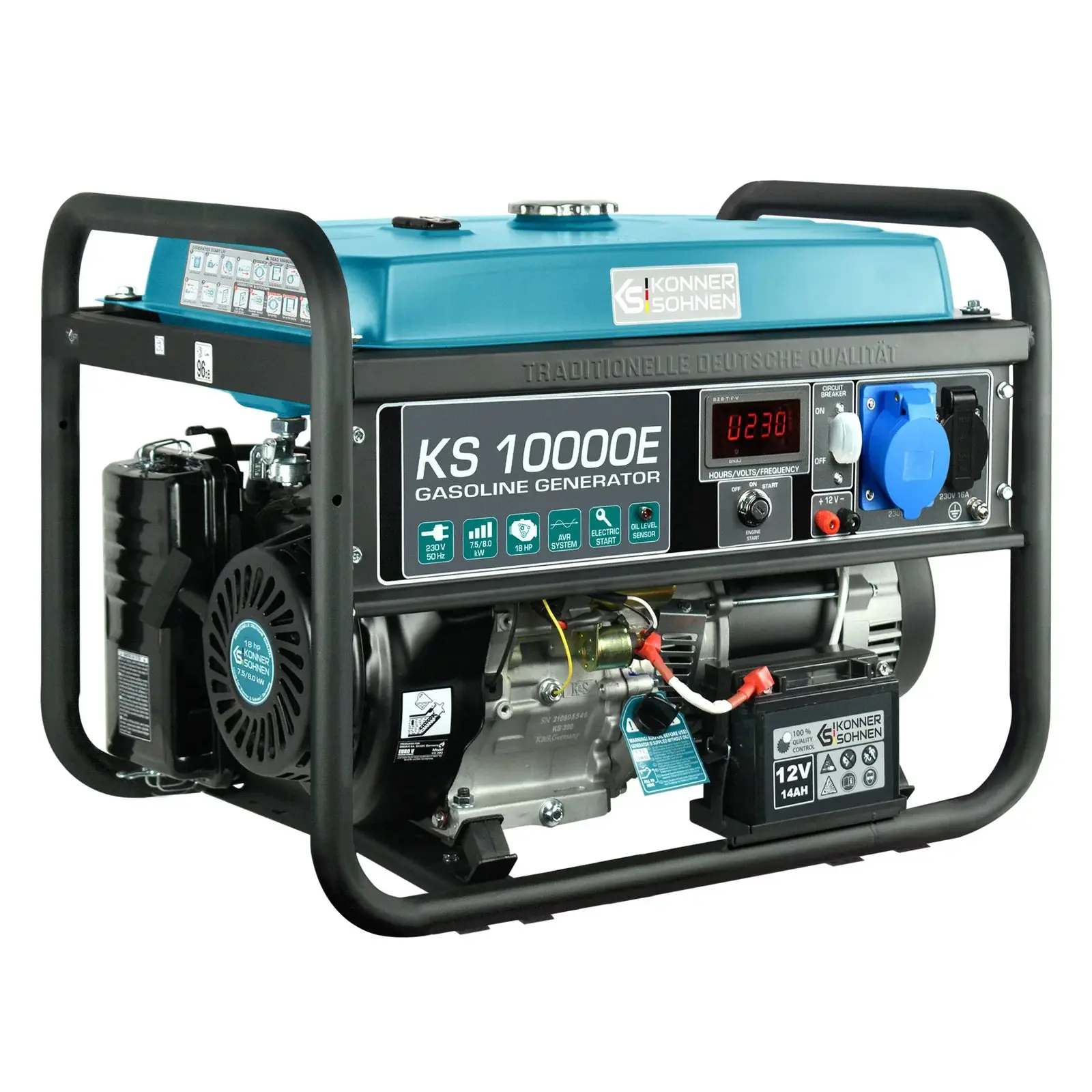 Benzin AVR Stromerzeuger 8000 Watt Könner & Söhnen KS 10000E mit E-Start - Image 2