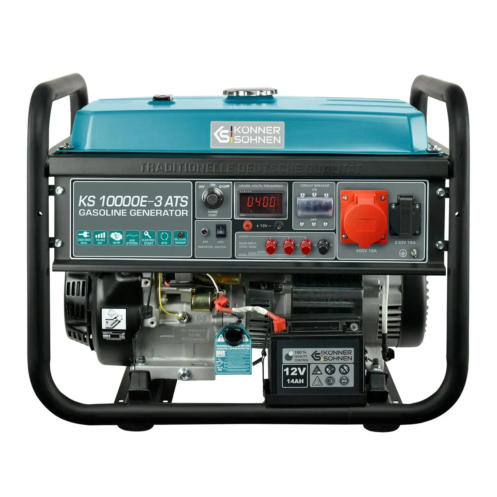 Benzin AVR Stromerzeuger 8000 Watt Könner & Söhnen KS 10000E-3-ATS mit ATS Einheit