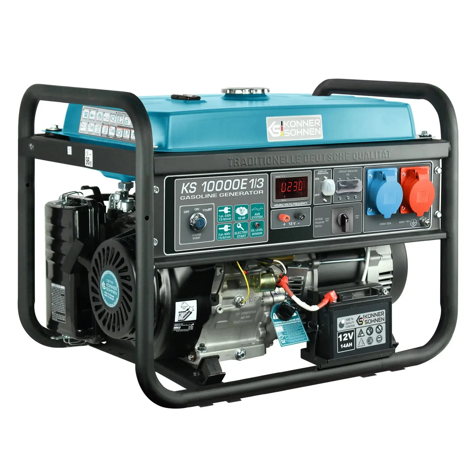 Benzin AVR Stromerzeuger 8000 Watt Könner & Söhnen KS 10000E-1/3 mit E-Start 230/400V - SamePower - Image 2