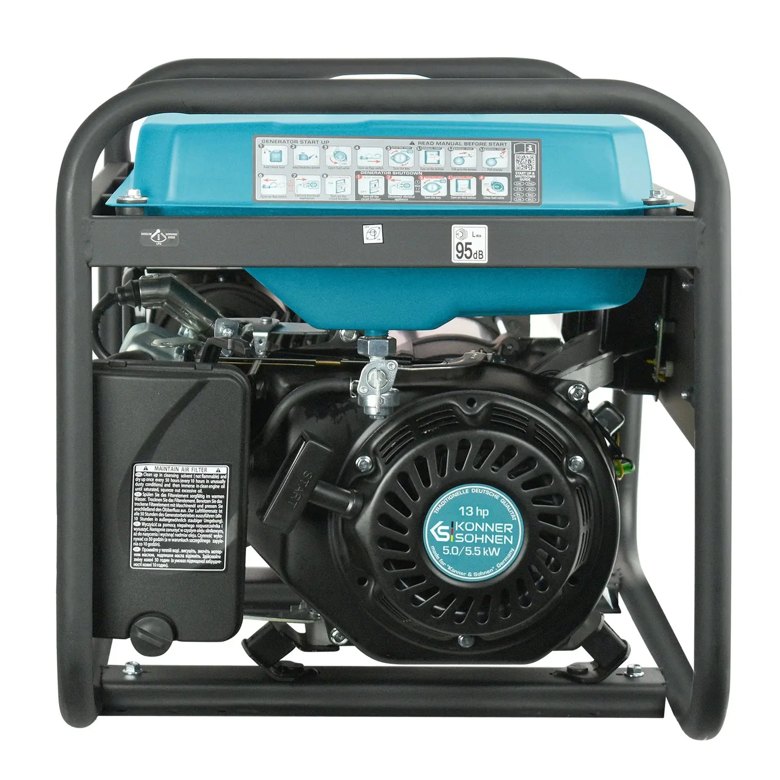 Benzin AVR Stromerzeuger 5500 Watt Könner & Söhnen KS 7000 - Image 3