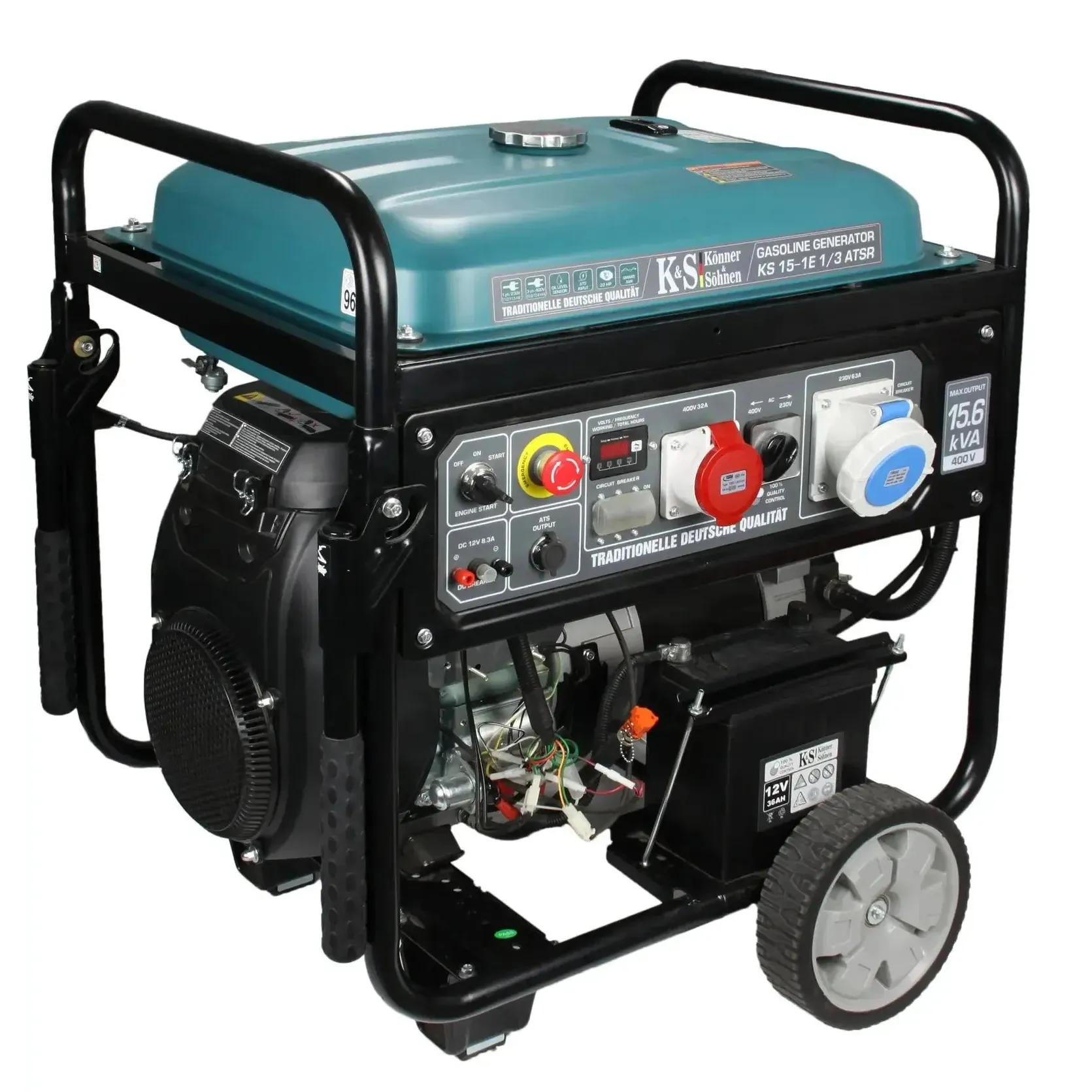Benzin Stromerzeuger AVR 12.500 Watt KS 15-1E 1/3 ATSR 400V mit ATS Anschluss - Image 2