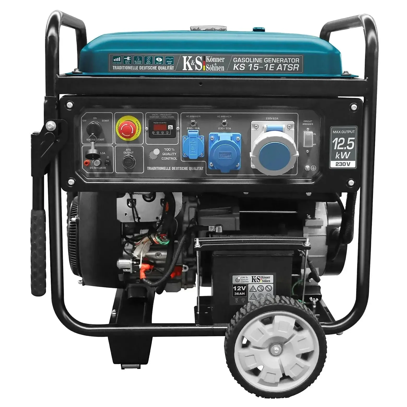 Benzin Stromerzeuger AVR 12.500 Watt KS 15-1E ATSR mit ATS Anschluss