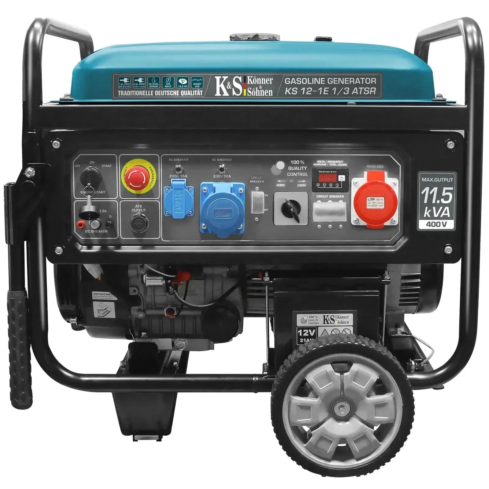 Benzin Stromerzeuger AVR 9200 Watt KS 12-1E 1/3 ATSR 400V mit ATS Anschluss