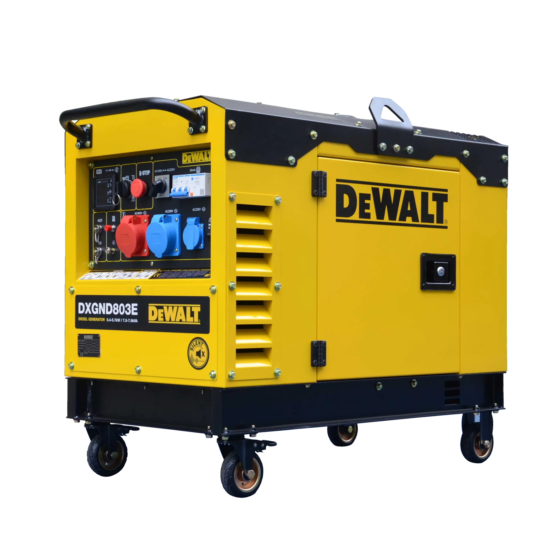 DeWalt Diesel Stromaggregat DXGND803E – 5,8 kW (230 V) & 7,9 kVA (400 V)