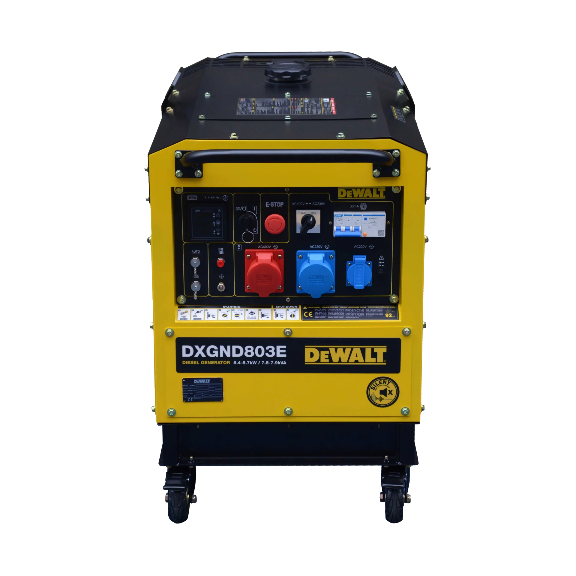 DeWalt Diesel Stromaggregat DXGND803E – 5,8 kW (230 V) & 7,9 kVA (400 V) - Image 2