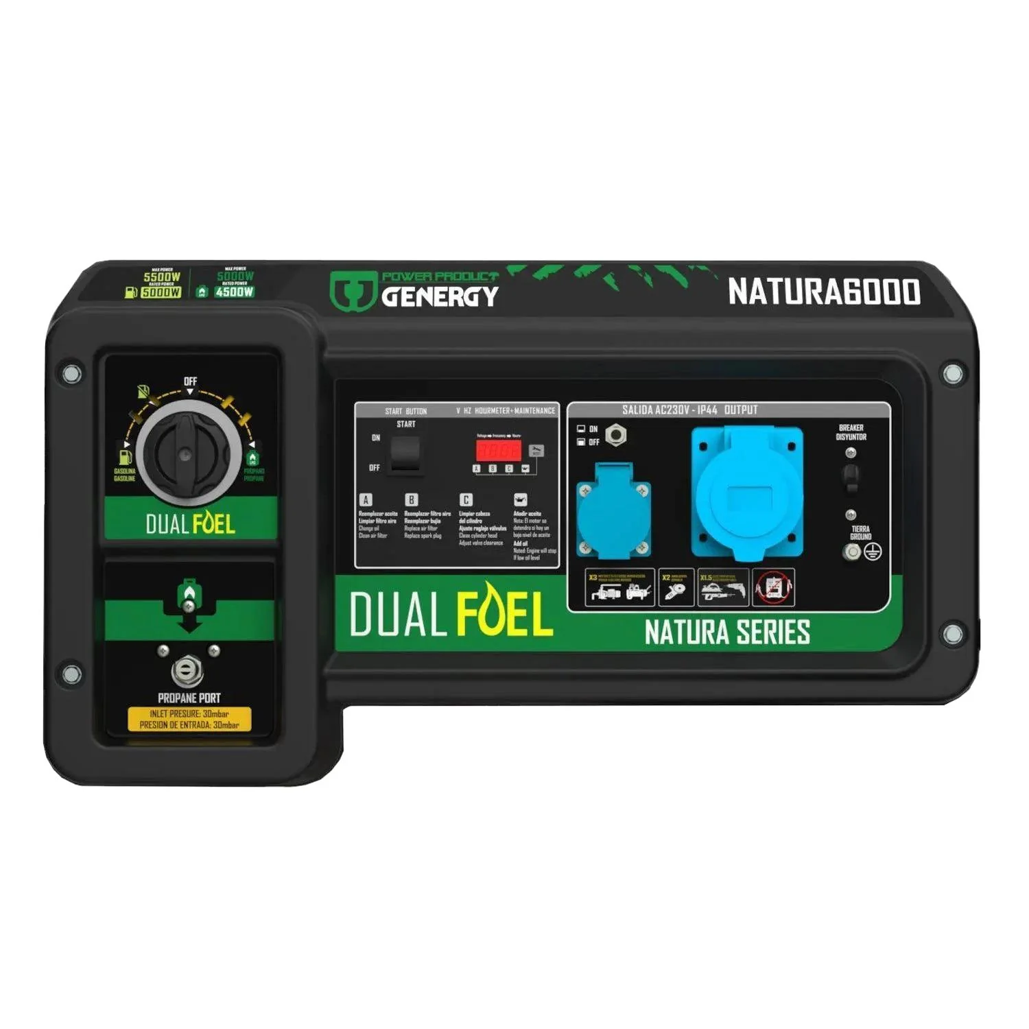 Dualfuel Stromerzeuger 5500W Genergy Natura 6000 SVR - Benzin & LPG - Image 6