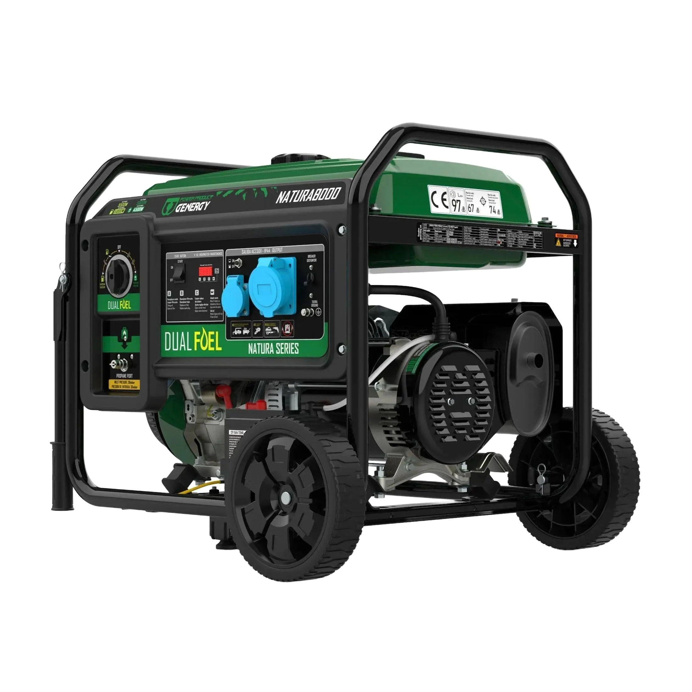 Dualfuel Stromerzeuger 8500W Genergy Natura 8000 SVR - Benzin & LPG - Image 4