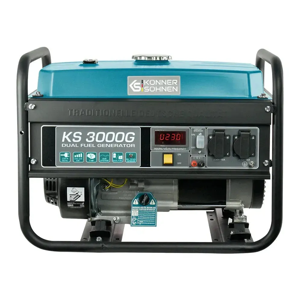 DualFuel Stromerzeuger AVR 3000 Watt Könner & Söhnen KS 3000G - Image 4