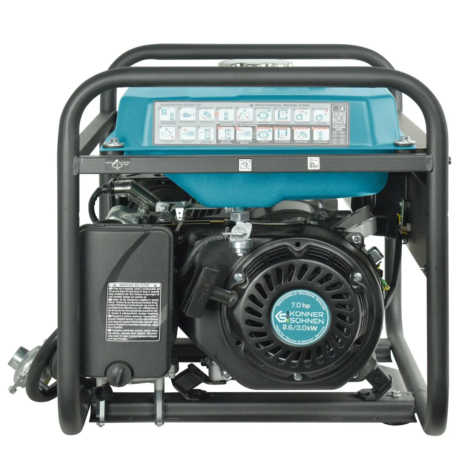 DualFuel Stromerzeuger AVR 3000 Watt Könner & Söhnen KS 3000G - Image 6