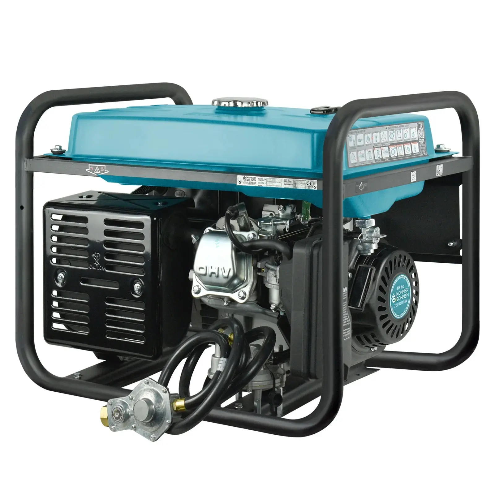 DualFuel Stromerzeuger AVR 8000 Watt Könner & Söhnen KS 10000E G - Image 4