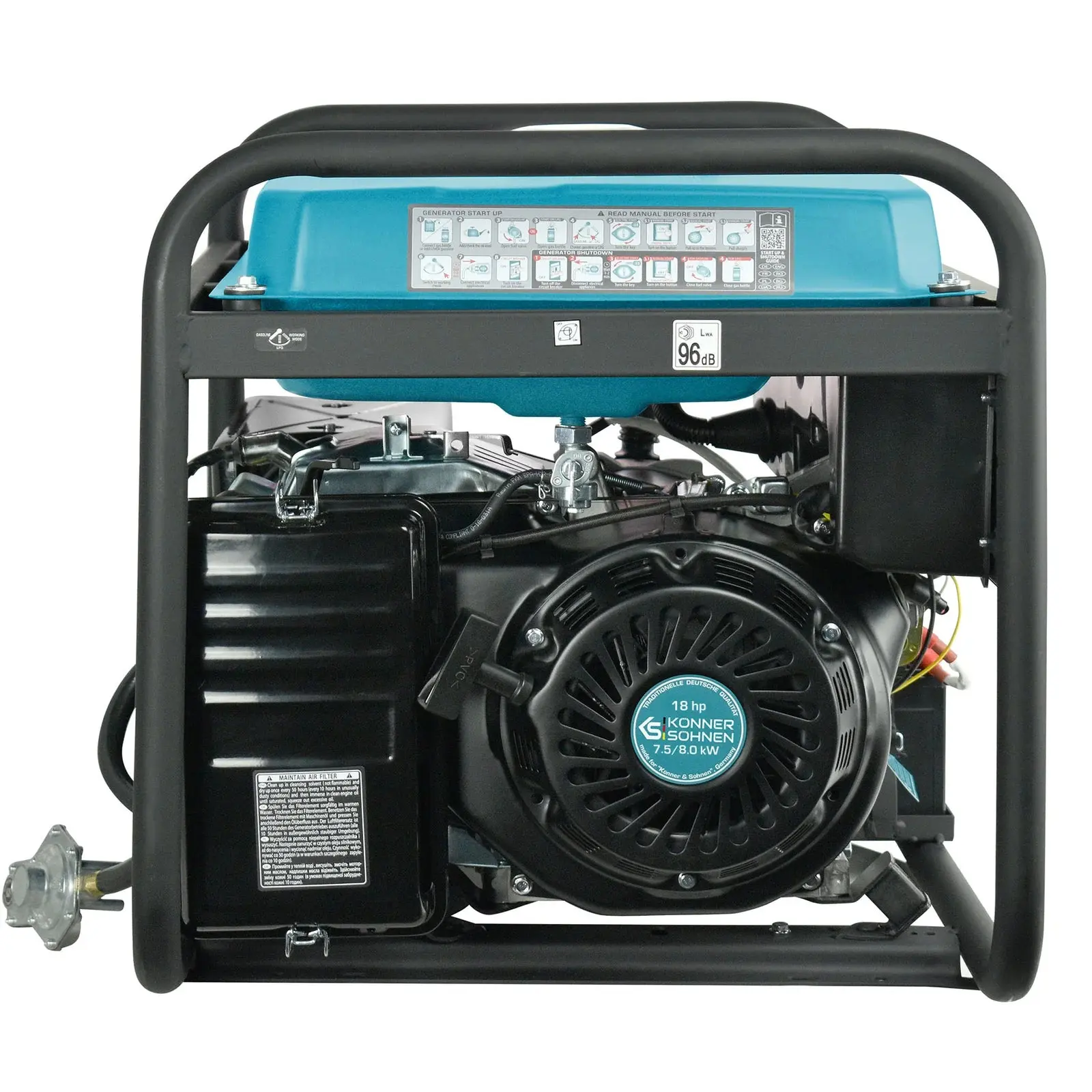 DualFuel Stromerzeuger AVR 8000 Watt Könner & Söhnen KS 10000E G - Image 5