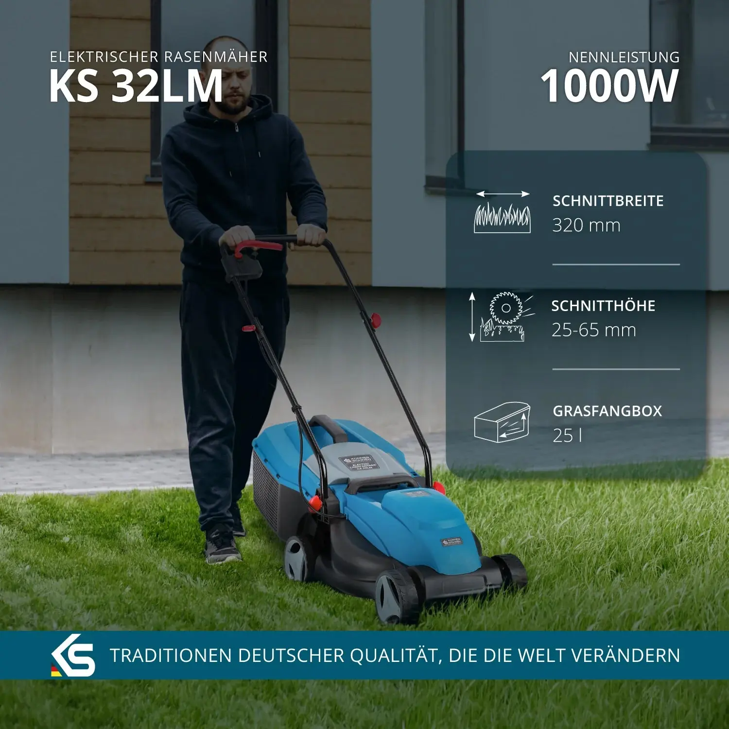 Elektrischer Rasenmäher KS 32LM Schnittbreite 32cm - Image 10
