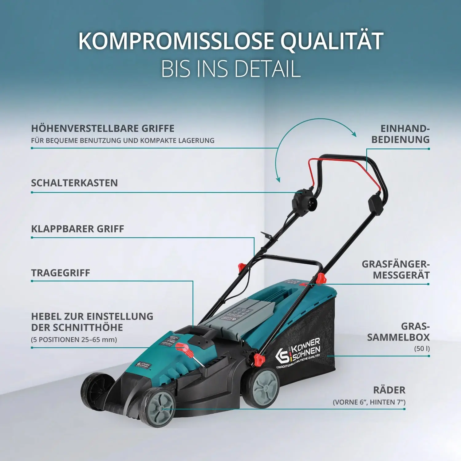 Elektrischer Rasenmäher KS 38LM-BL Schnittbreite 38cm - Image 3