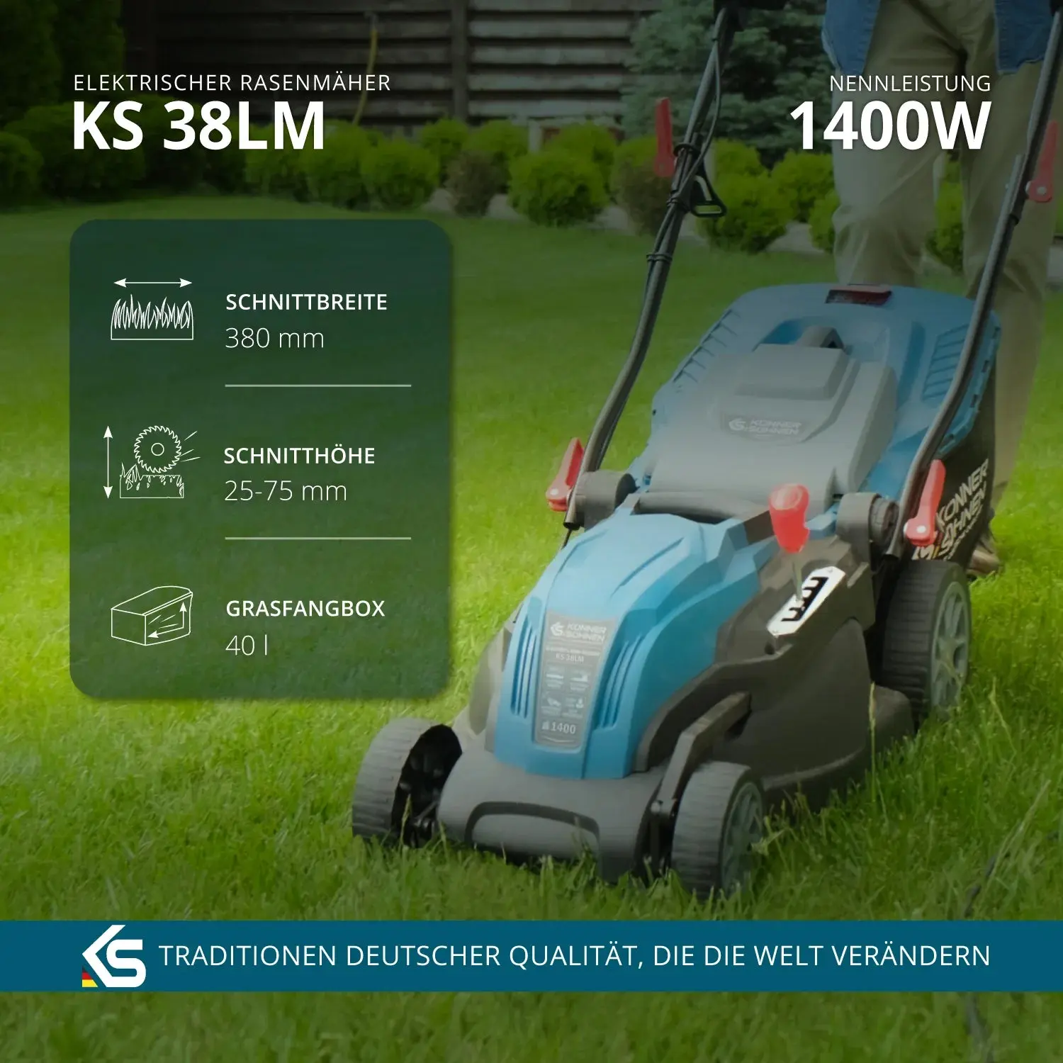 Elektrischer Rasenmäher KS 38LM Schnittbreite 38cm - Image 11