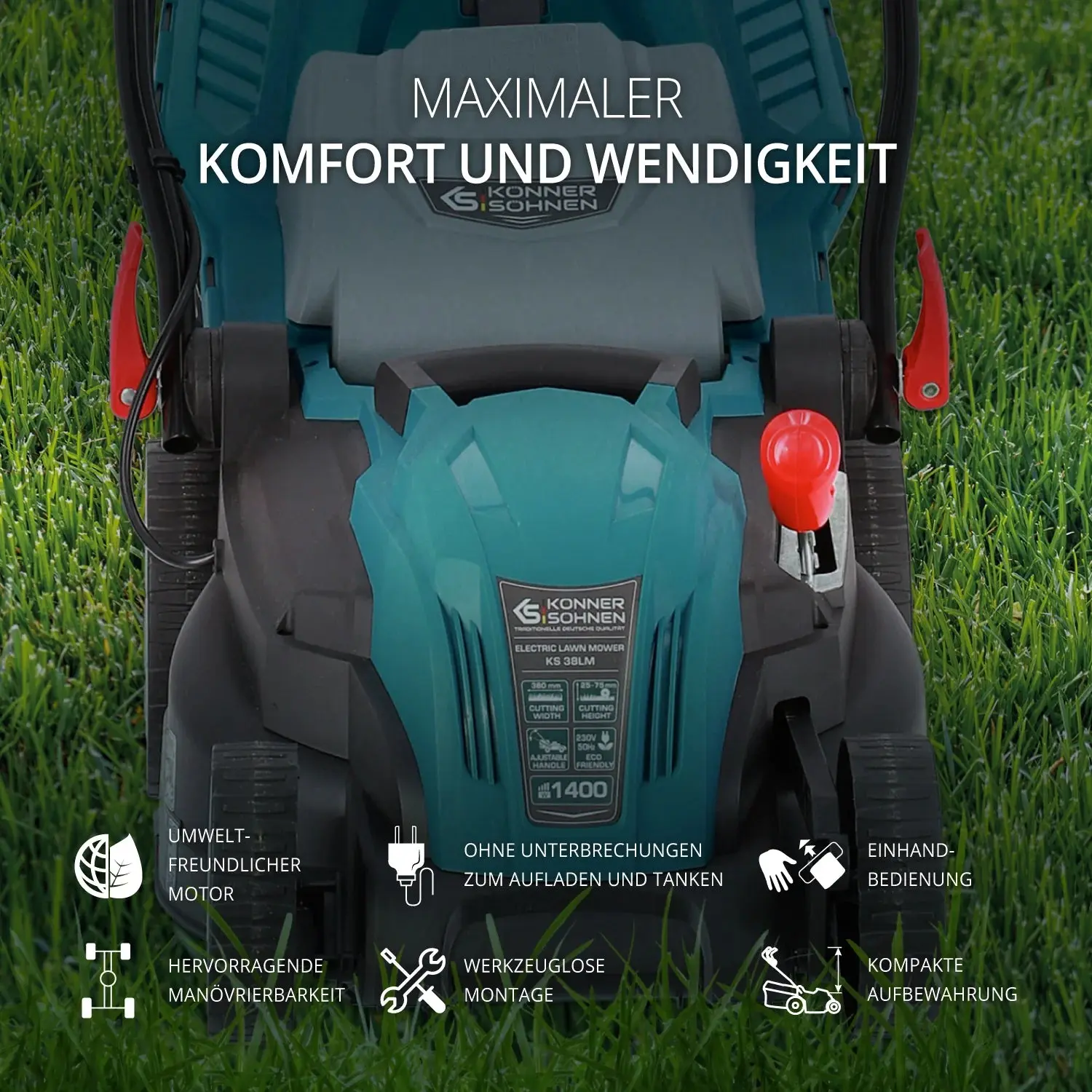 Elektrischer Rasenmäher KS 38LM Schnittbreite 38cm - Image 12