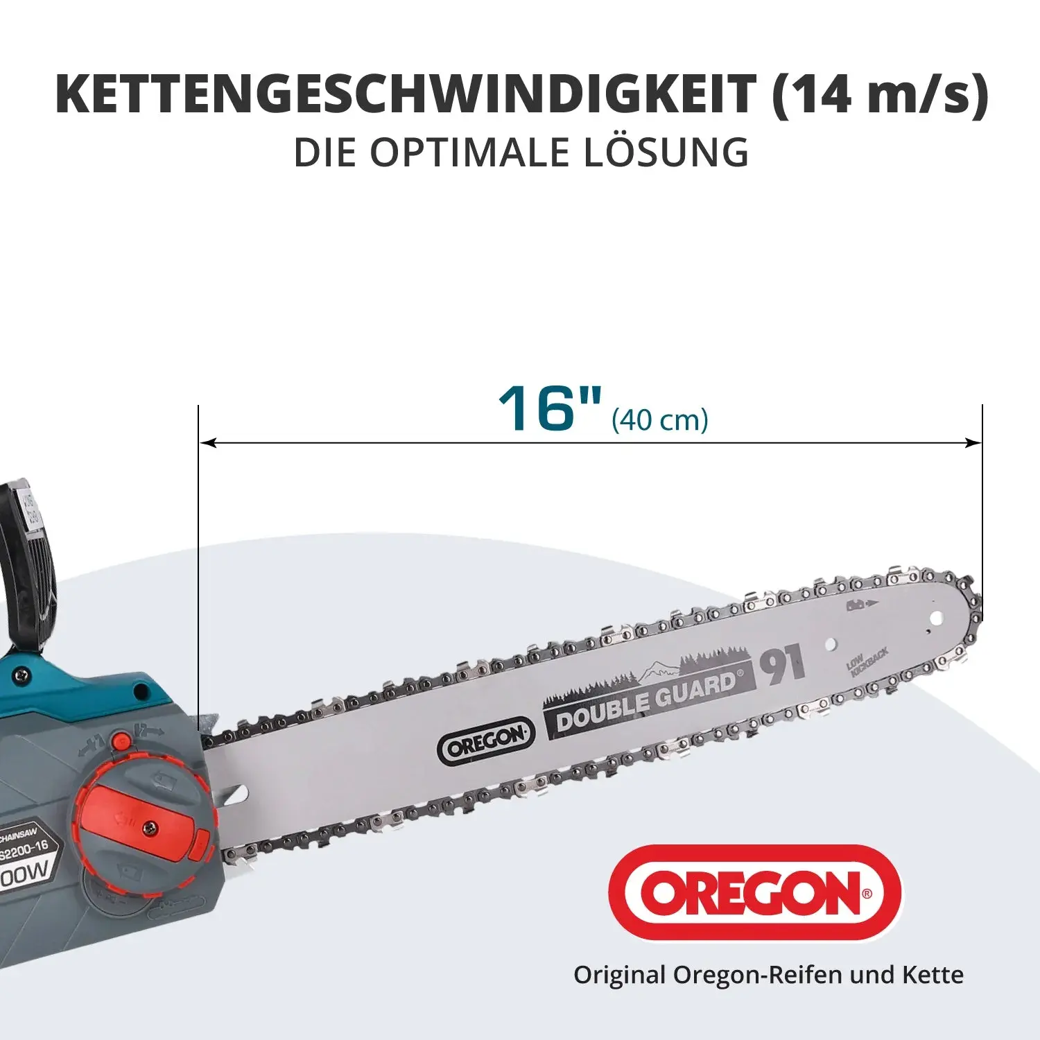 Elektro-Kettensäge KS CS2200-16 Kettenlänge 40cm - Image 8