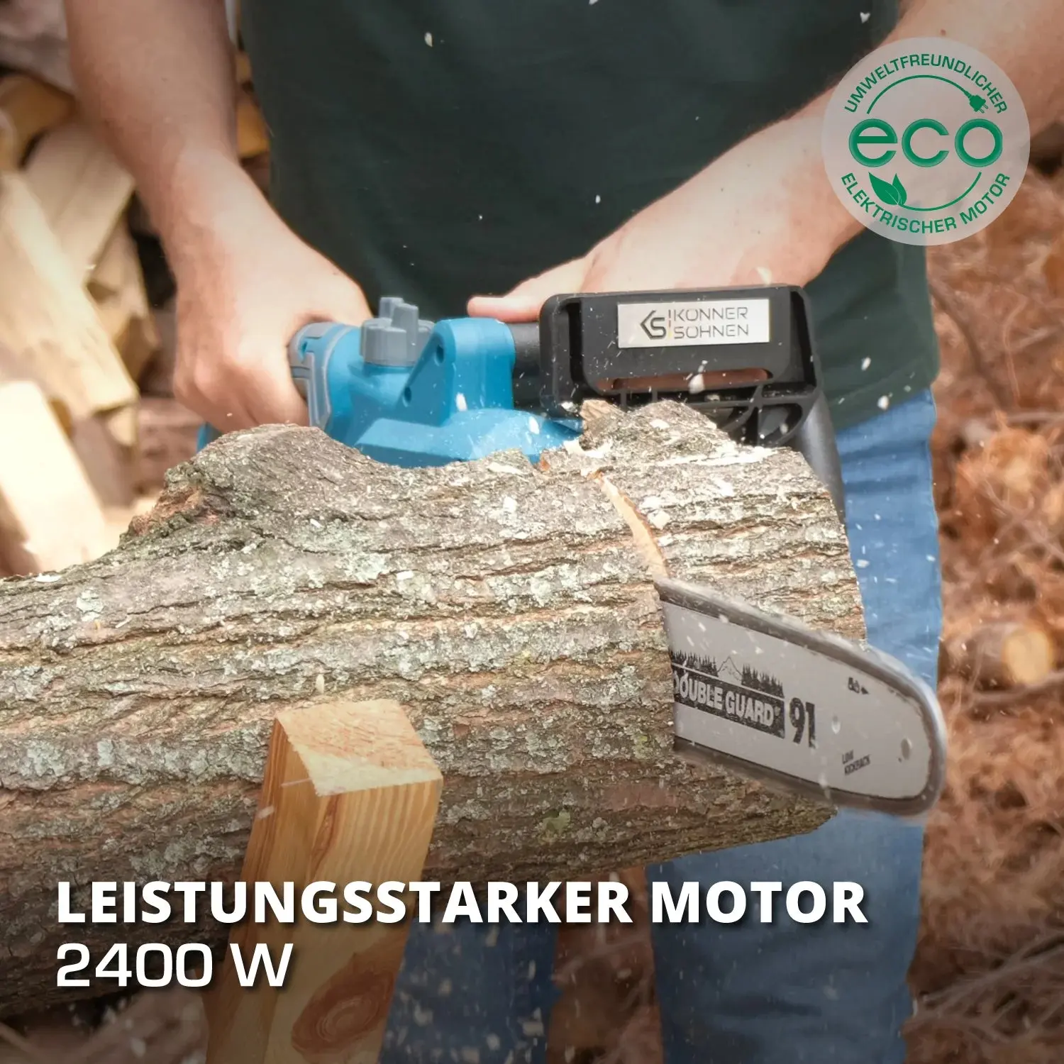 Elektro-Kettensäge KS CS2400-18 Kettenlänge 45cm - Image 10