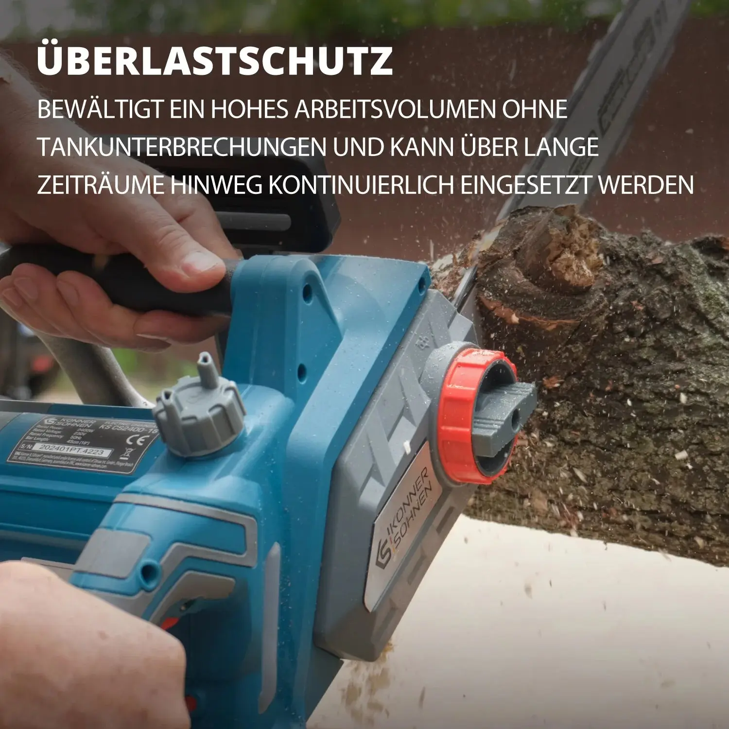 Elektro-Kettensäge KS CS2400-18 Kettenlänge 45cm - Image 18