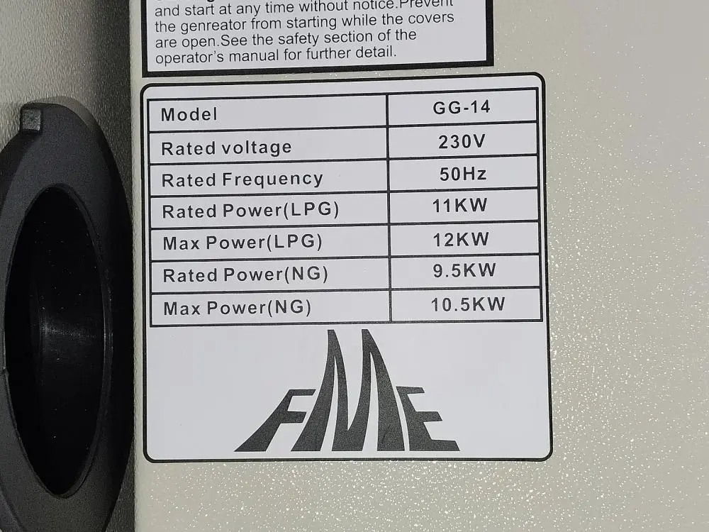 Gas Stromerzeuger FME GA12000 /GG14- LPG / NG mit ATS Anschluss - Image 11