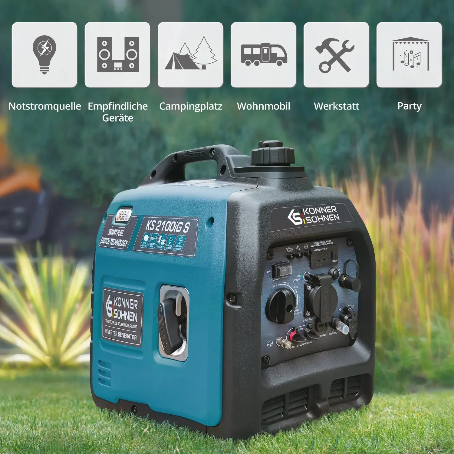 Inverter Stromerzeuger DualFuel 2000 Watt KS 2100iG S - Image 16
