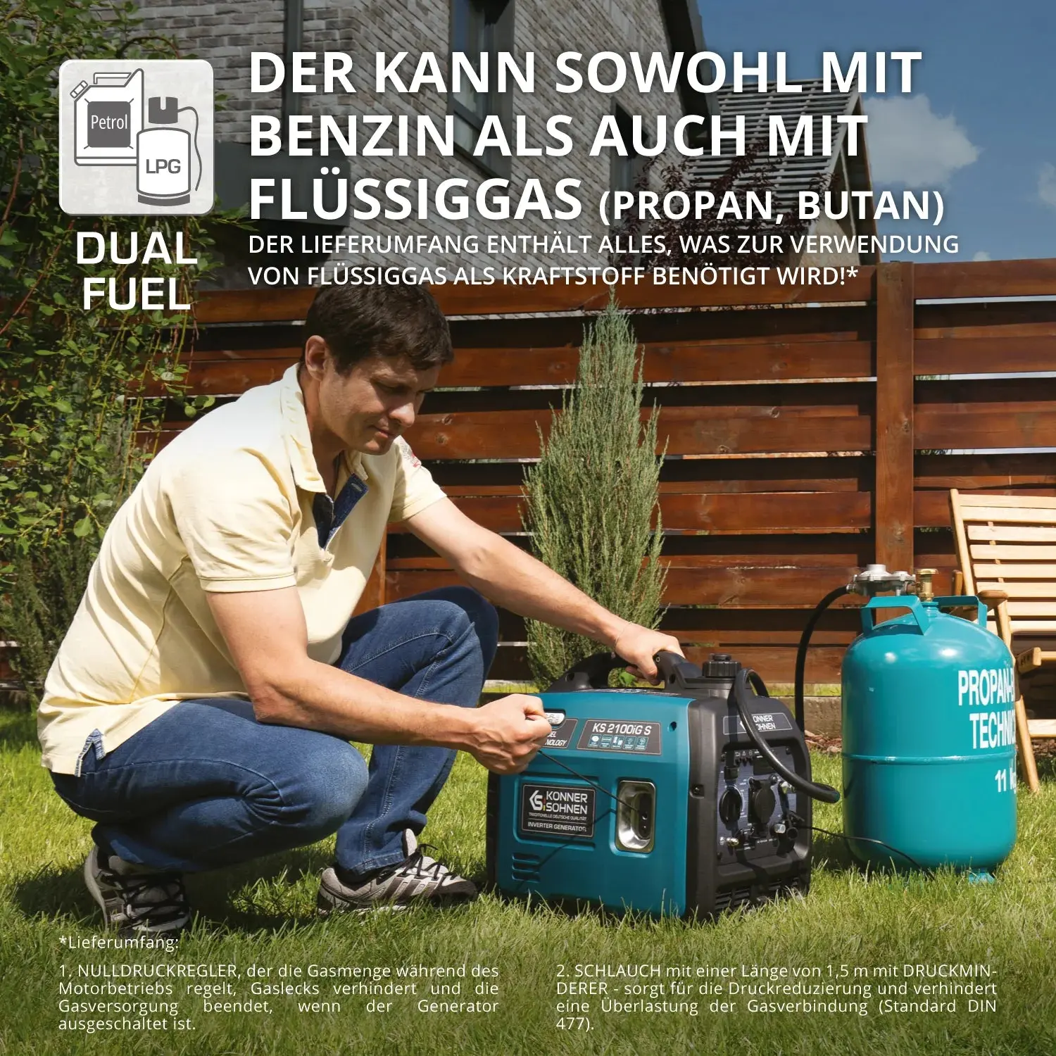 Inverter Stromerzeuger DualFuel 2000 Watt KS 2100iG S - Image 17