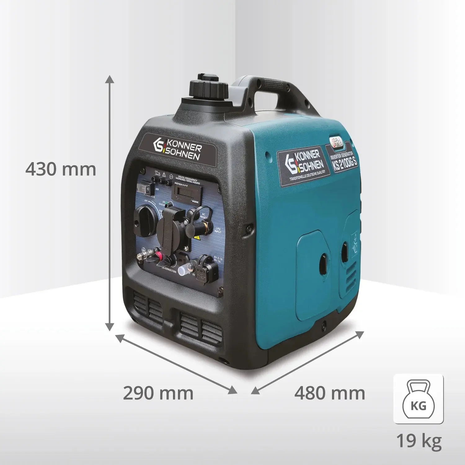 Inverter Stromerzeuger DualFuel 2000 Watt KS 2100iG S - Image 2